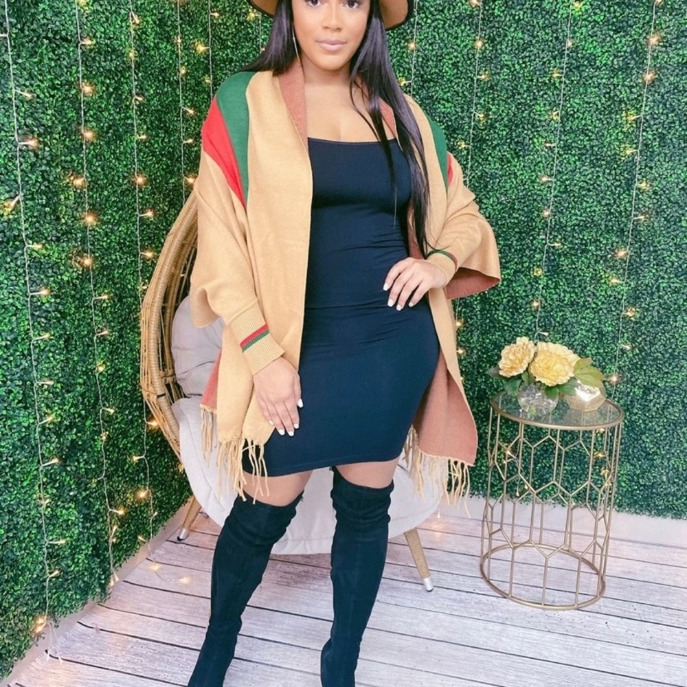 Luxury look poncho